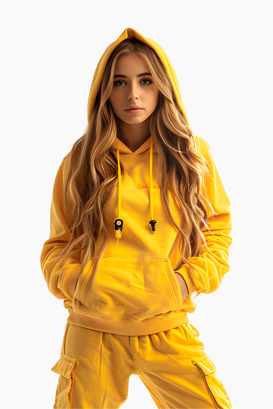Premium Fleece Hoodie & Jogger Set - Vibrant Yellow